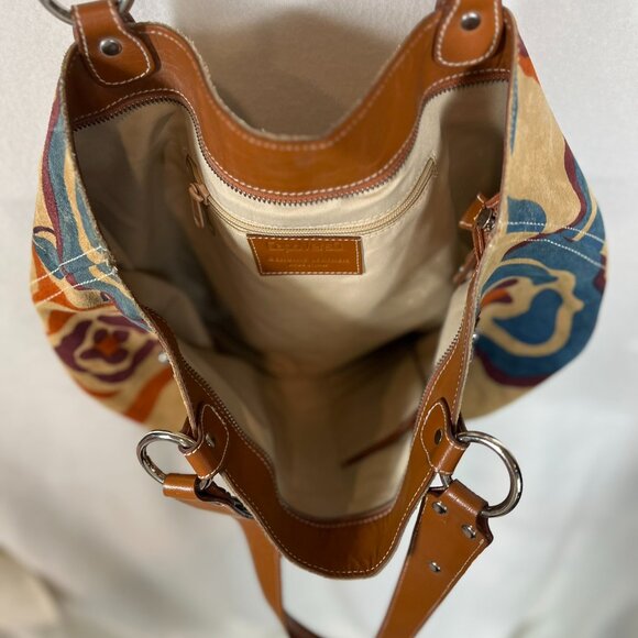 CAPO VERSO Floral Suede Shoulder Quality Bag made in Italy - Picture 2 of 7